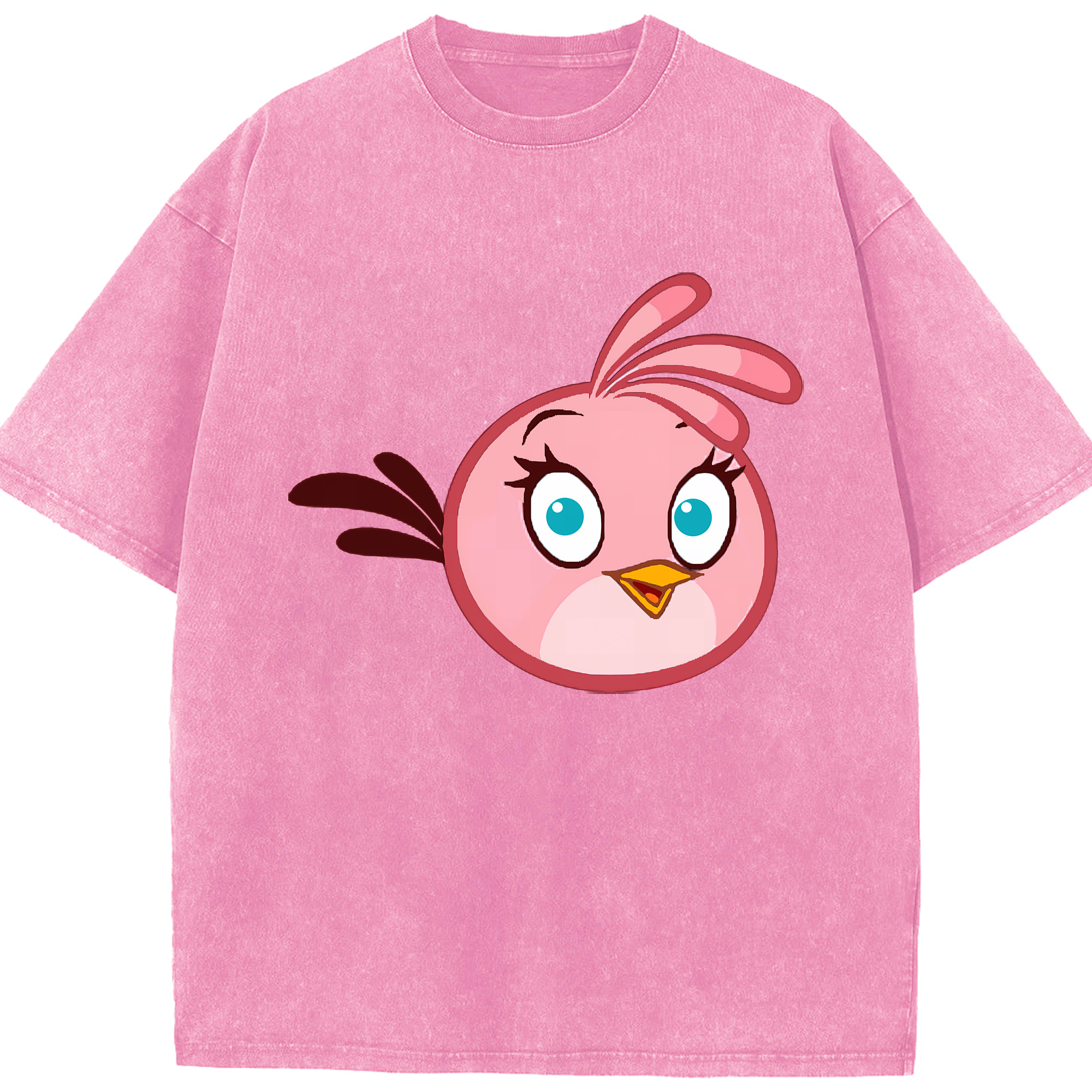 （画像用） Angry Birds アングリーバード 綿100% ヴィンテージ風 半袖Tシャツ（フロントプリント）